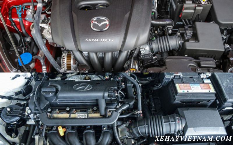 So sánh Mazda 2 và Huyundai Accent- động cơ
