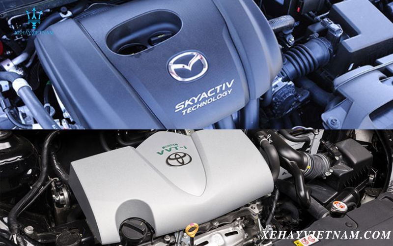So sánh Mazda 2 và Toyota Vios - động cơ