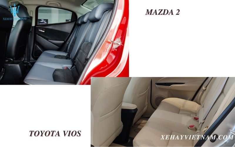 So sánh Mazda 2 và Toyota Vios - nội thất