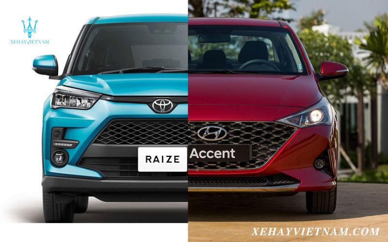 So sánh Raize và Accent- Thiết kế đầu xe