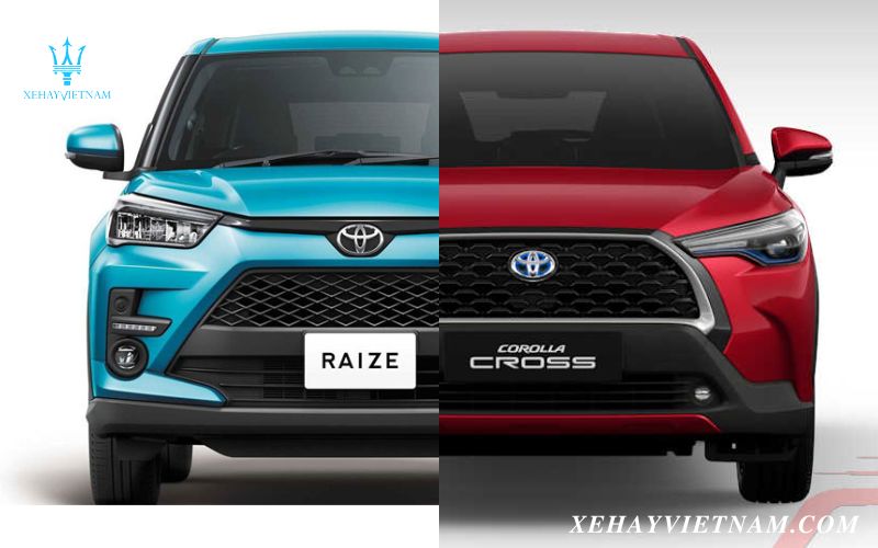 So sánh Raize và Cross - Thiết kế đầu xe