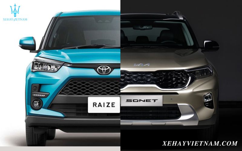So sánh Raize và Sonet - thiết kế đầu xe