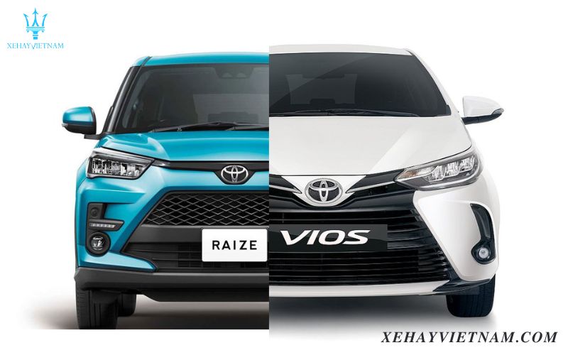 So sánh Raize và Vios - thiết kế đầu xe