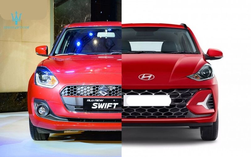 So sánh Swift và i10 - Thiết kế đầu xe