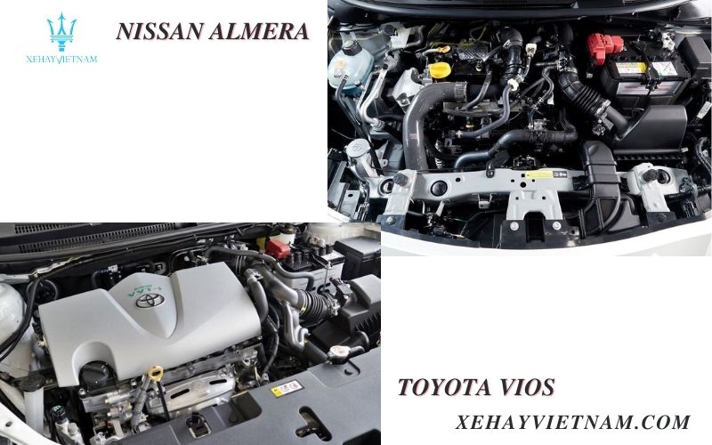 So sánh động cơ Nissan Almera và Toyota Vios