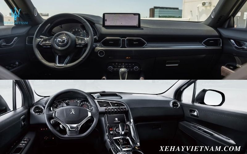 So sánh CX5 và Peugeot 3008 - nội thất
