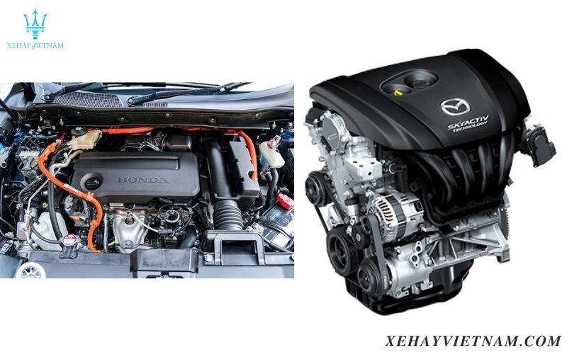 So sánh Honda CRV và Mazda CX5 - động cơ xe