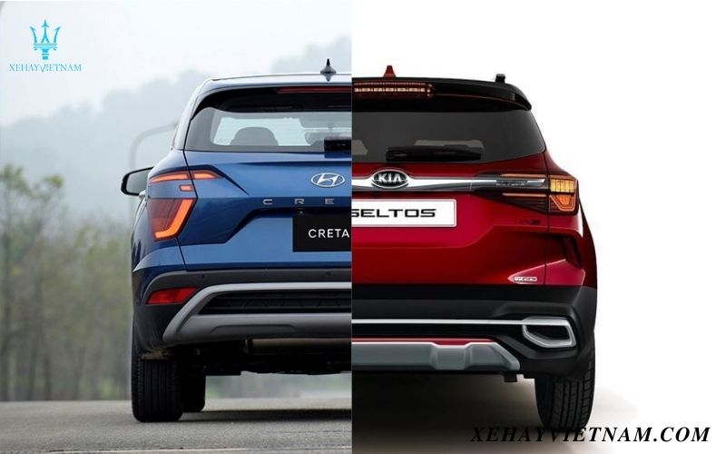 So sánh Hyundai Creta và Kia Seltos - Thiết kế đuôi xe