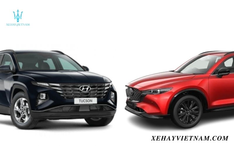 So sánh Hyundai Tucson và Mazda CX5 - thiết kế đầu xe