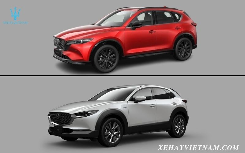 So sánh Mazda CX5 và Mazda CX30 - ngoại thất xe