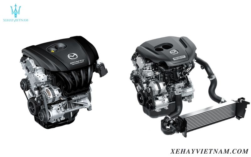 So sánh Mazda CX5 và Mazda CX8 - động cơ xe