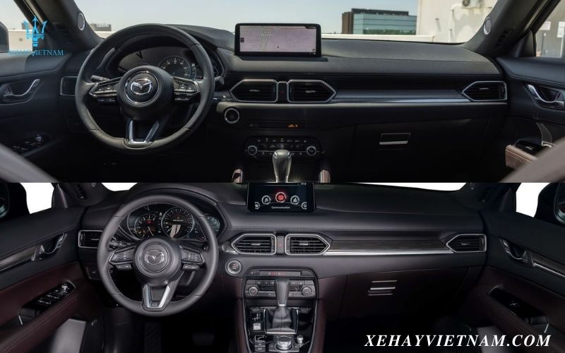 So sánh Mazda CX5 và Mazda CX8 - nội thất
