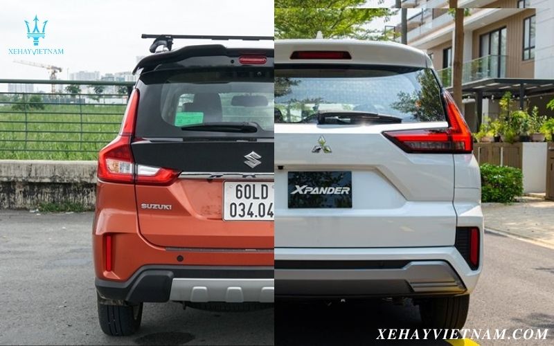 So sánh Suzuki XL7 và Mitsubishi Xpander - Thiết kế đuôi xe