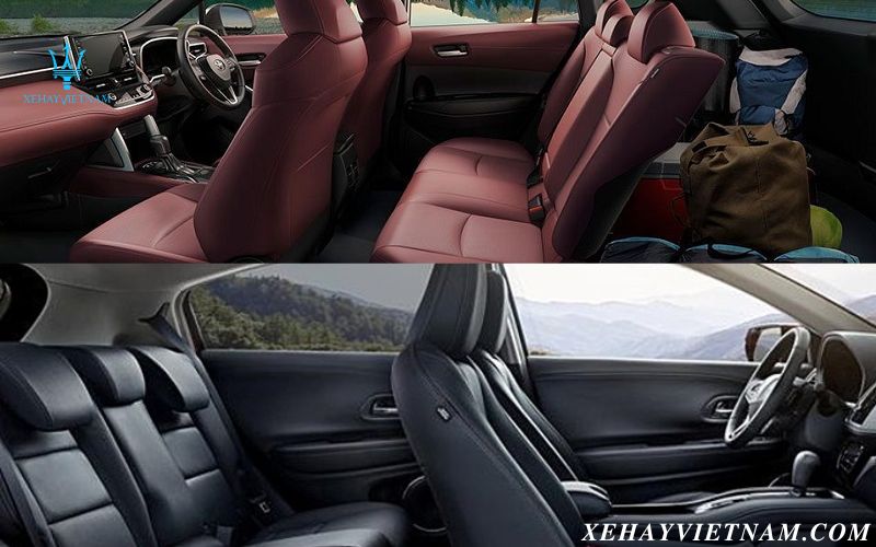 So sánh Toyota Cross và Honda HRV - ghế ngồi