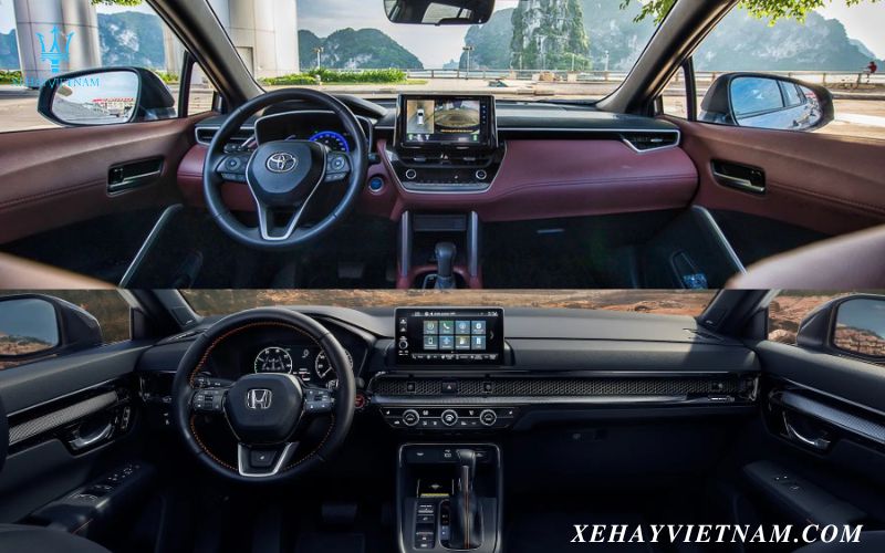 So sánh Toyota Cross và Honda HRV - nội thất