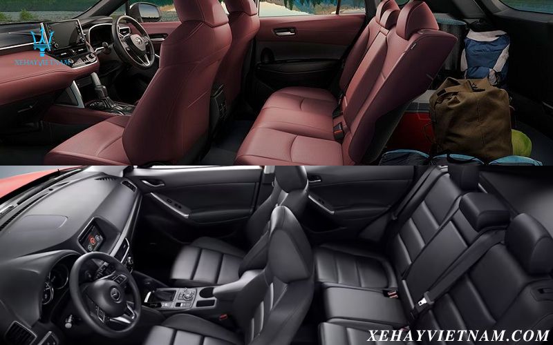 So sánh Toyota Cross và Mazda CX5 - ghế ngồi