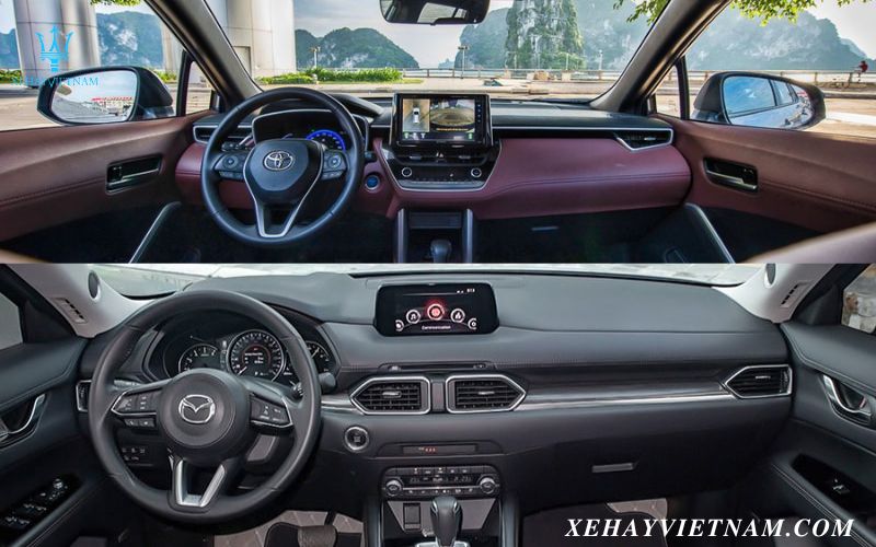 So sánh Toyota Cross và Mazda CX5 - nội thất