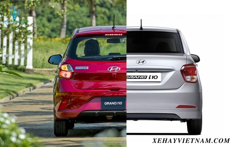 So sánh i10 hatchback và Sedan - thiết kế đầu xe