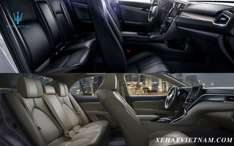 So sánh Honda Civic và Camry - ghế ngồi