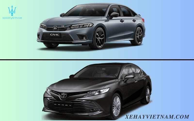 So sánh Honda Civic và Camry - ngoại thất xe