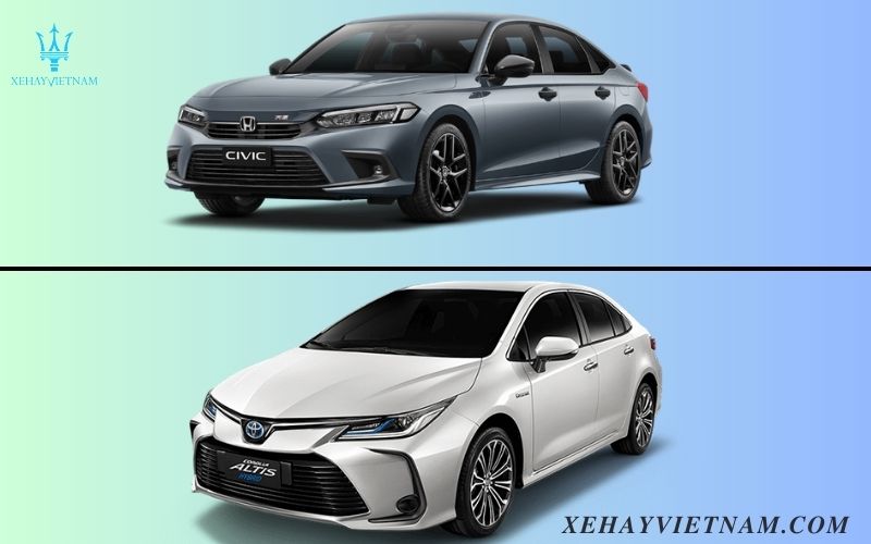 So sánh Honda Civic và Toyota Altis - ngoại thất xe