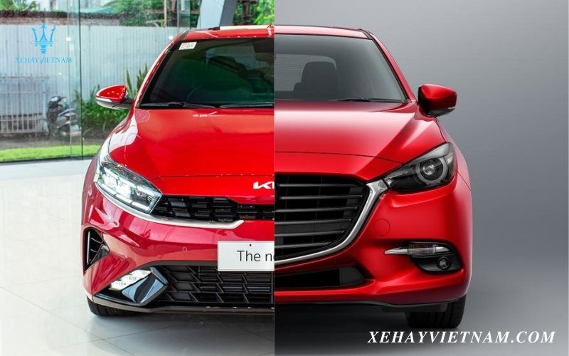 So sánh Kia K3 và Mazda 3 - thiết kế đầu xe