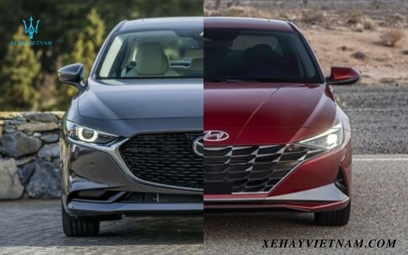 So sánh Mazda 3 và Elantra- thiết kế đầu xe