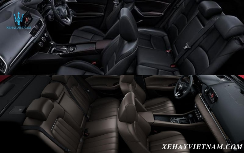 So sánh Mazda 3 và Mazda 6 - ghế ngồi