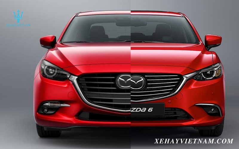So sánh Mazda 3 và Mazda 6 - thiết kế đầu xe