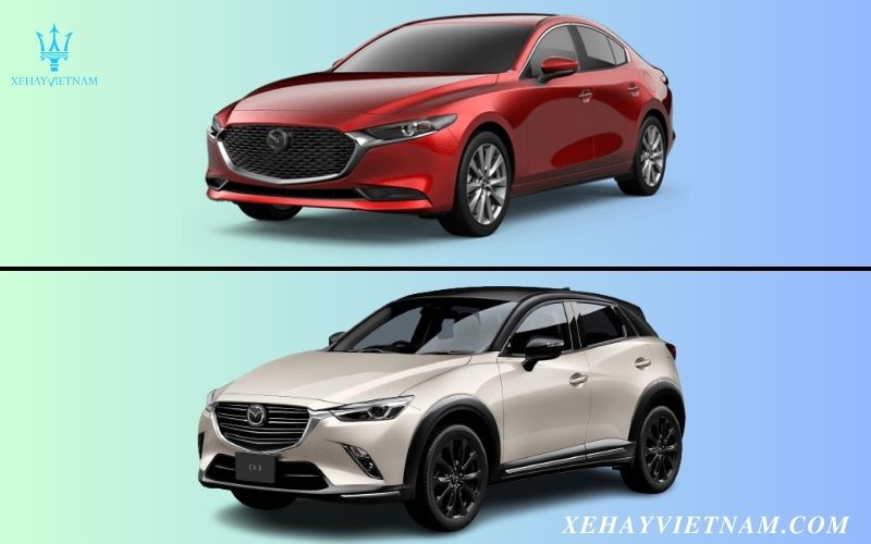 So sánh Mazda 3 và Mazda CX3 - ngoại thất xe