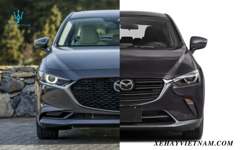 So sánh Mazda 3 và Mazda CX3- thiết kế đầu xe