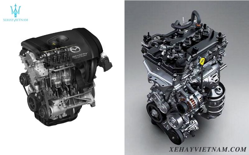 So sánh Mazda 3 và Vios - động cơ xe
