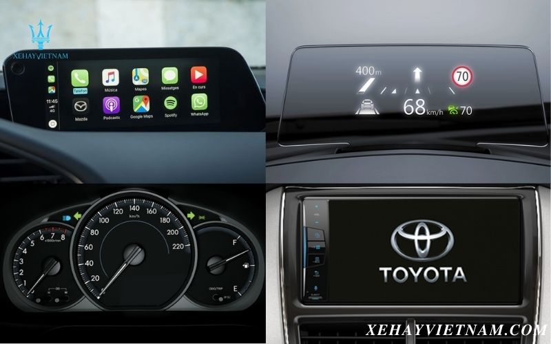 So sánh Mazda 3 và Vios - trang bị nội thất