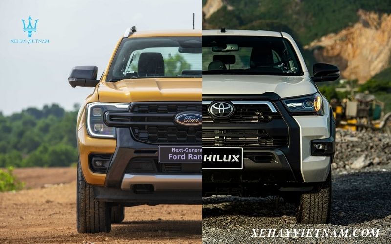 So sánh Ranger và Hilux - thiết kế đầu xe
