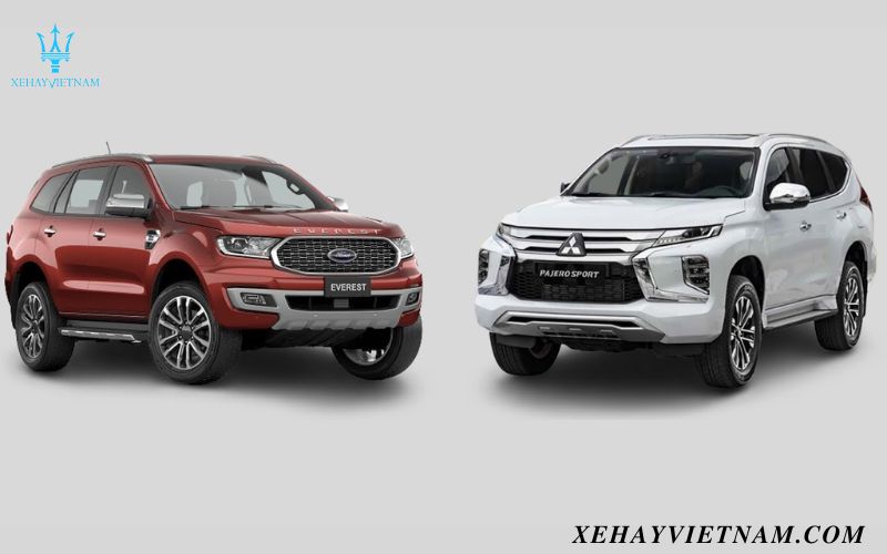 So sánh Pajero Sport và Ford Everest về ngoại thất xe