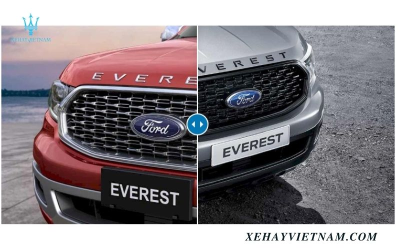 So sánh các phiên bản Ford Everest trang bị ngoại thất
