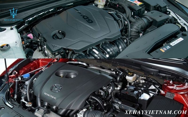 So sánh KIA K5 và Mazda 6 về động cơ