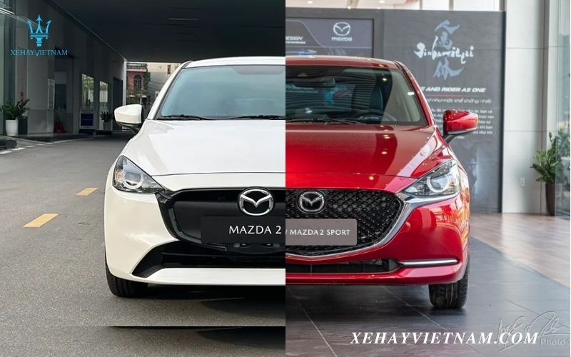 So sánh các phiên bản Mazda 2 ở đầu xe