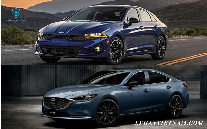 So sánh ngoại thất KIA K5 và Mazda 6