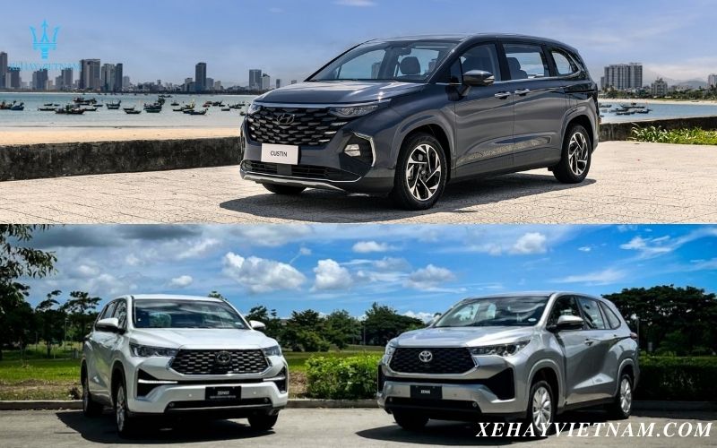 So sánh ngoại thất Hyundai Custin và Toyota Innova Cross